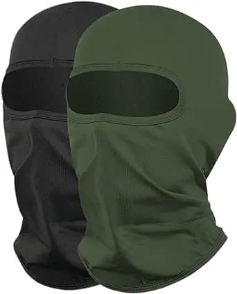 YESLIFE 2 Pieces Ski Mask, Balaclava Face Mask for Men and Women – Skiing ...