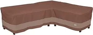 Duck Covers Ultimate Waterproof 104 Inch Patio Right-Facing Sectional Lounge Set Cover, patio sectional cover, Mocha Cappuccino