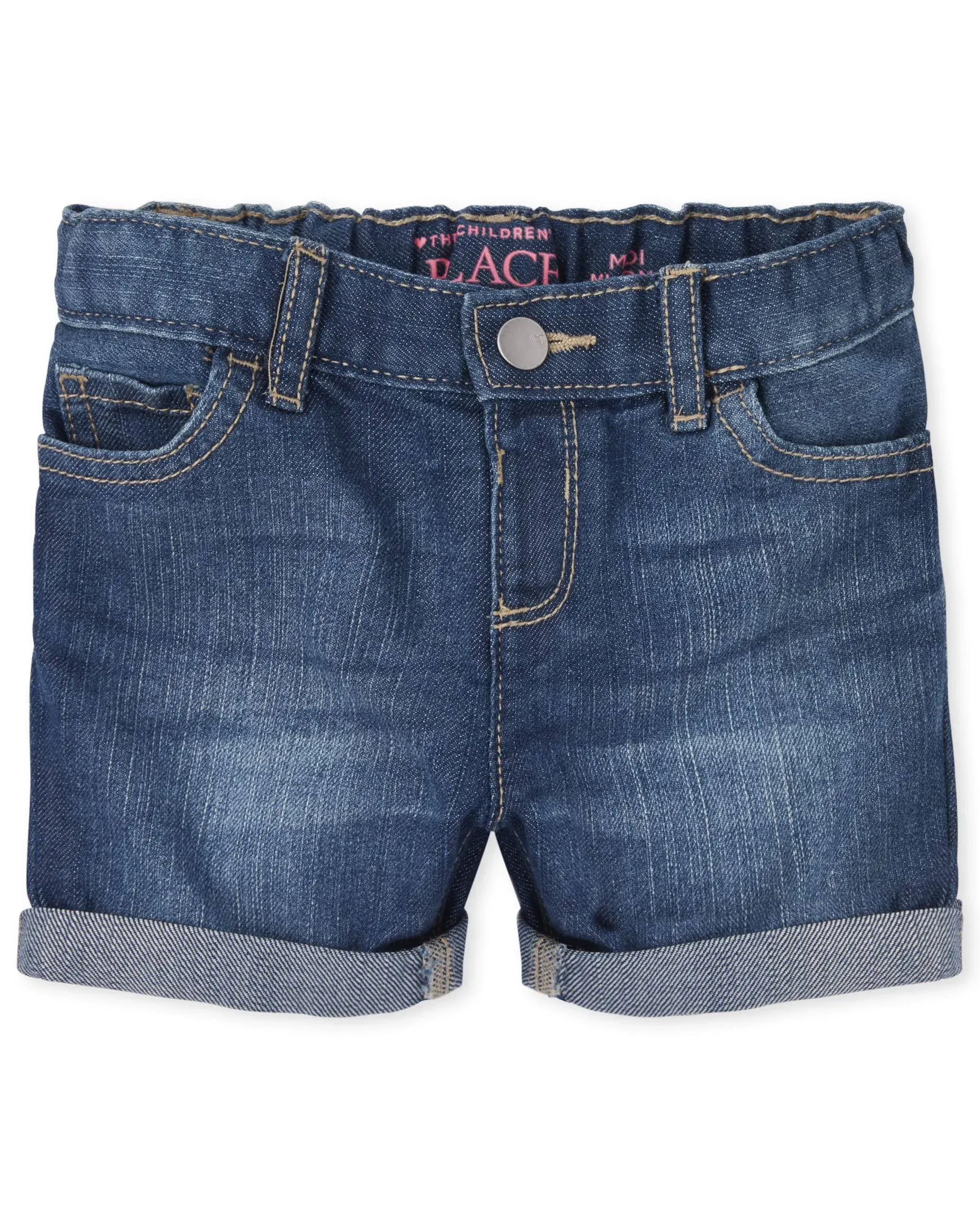 The Children's Place Baby Girls' and Toddler Jean Midi Shorts