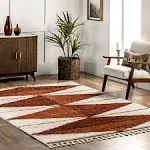 Alexia Diamond Tasseled Rug | Light Brown