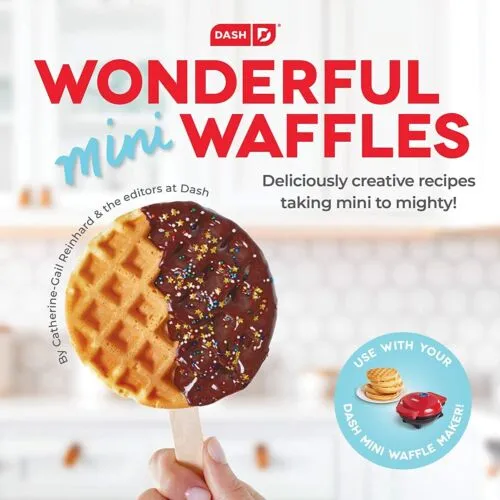 DASH Wonderful Mini Waffles Recipe Book w/ Gluten, Vegan, Paleo, Dairy -Cookbook