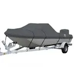 Classic Accessories Model C6 16 ft. 6 in. to 17 ft. 6 in. L, Beam Width to 87 in. W StormPro Charcoal Tri-Hull Outboard Boat Cover Fits 20-391-100801-RT