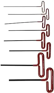 Bondhus 46587 8 Piece 9" Cushion Grip Loop T-Handle Hex Wrench Set