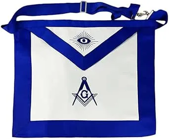 Masonic Blue Lodge Master Mason Apron with Embroidery