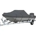 Classic Accessories StormPro Heavy-Duty Tri-Hull Outboard Boat Cover, Fits Boats 15 ft 6 in - 16 ft 6 in Long x 86 in Wide