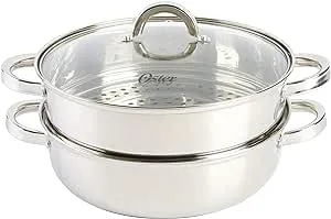 Oster Sangerfield Stainless Steel Cookware 11-Inch Everyday Pan w/Steamer and Lid