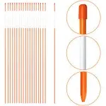 Anley 48" Reflective Driveway Markers, Snow Stakes Safety Markers Orange 20 Pack 0.25" Dia.