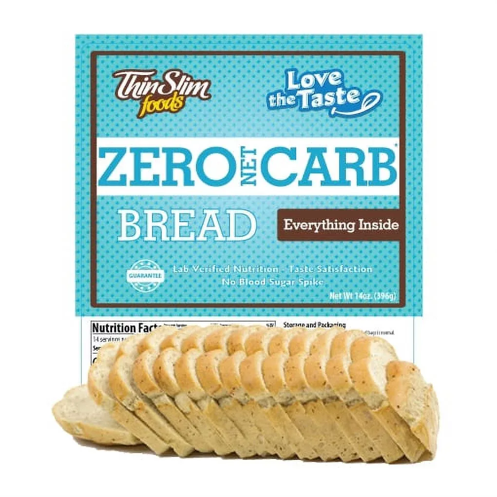 ThinSlim Foods Love-The-Taste Low Carb Bread Everything, 2Pack