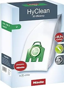 Miele HyClean 3D U Series Bags and Filter Set (Pack of 4 Plus 2)