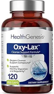 Oxy-Lax 750 mg 120 Vcaps - Natural Magnesium Oxide Oxygen Based Colon Cleanse Gentle Laxative Supports Healthy Digestive Tract Regularity