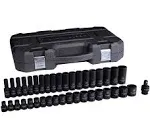 GearWrench 84948N 39 pc. 1/2" Drive 6 Point Standard & Deep Impact Metric Socket Set