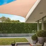 Premium Triangle 16.42 Ft. X 16.42 Ft. Beech Shade Sail Kit Knitted fabric