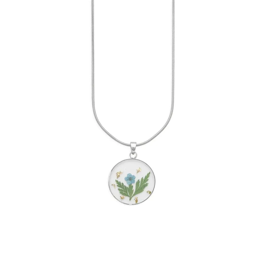 Mint & Lily Pressed Birth Flower Necklace