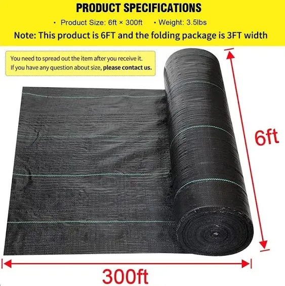 DWALE Driveway Fabric 6x300 ft