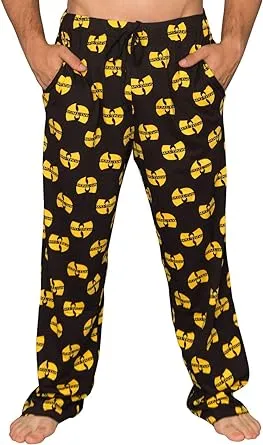 Unisex Wu Tang Clan Logo Yellow and Black Lounge Pants