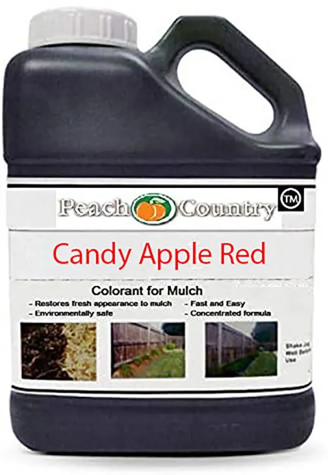 Peach Country Premium Mulch Dye Color Concentrate - qt, gal, 2.5 gal. - Your Choice Red / 2.5 Gallon