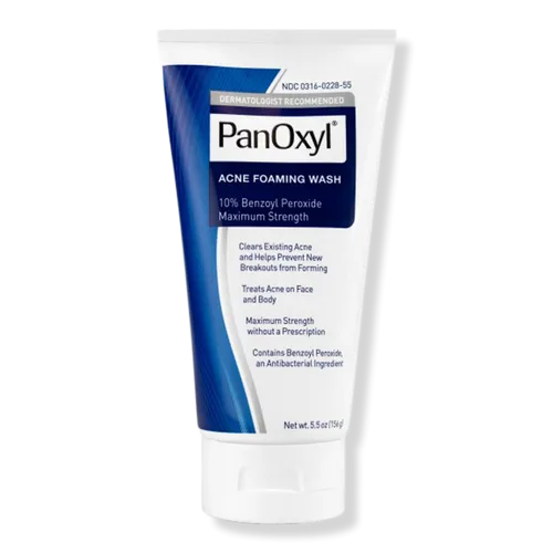 PanOxyl Lavado Espumoso para Acné Potencia Máxima, 10% Peróxido de Benzoilo - 5.5 oz