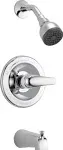 Peerless Chrome 1-handle Single Function Round Bathtub and Shower Faucet