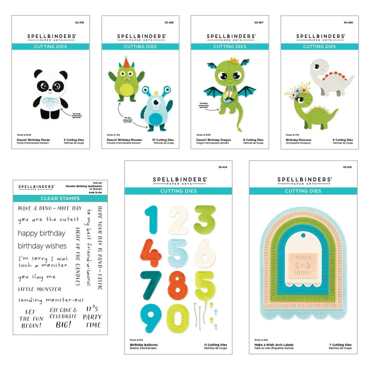 Monster Birthday Die and Clear Stamp Bundle