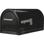 Gibraltar Mailboxes Reliant Large, Locking, Post Mount Mailbox, Black, MB981B01