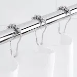 Signature Hardware 901078 Roller Ball Shower Curtain Rings - Set of 12 Chrome Bath and Shower Accessories Shower Accessories Curtain Rings