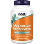 NOW Supplements, Magnesium Transporters with 5 Forms of Magnesium for Optimal Bioavailability, 180 Veg Capsules