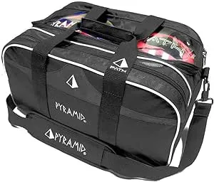 Pyramid 24K Double Tote Plus Clear Top Black/Gold/Grey Bowling Bag