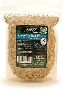 Creeping Red Fine Fescue Seed by Eretz (8oz) - Choose Size! Willamette Valley Oregon Grown, No Fillers, No Weed or Other Crop Seeds, Premium Shade Grass Seed.