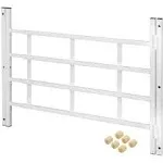 S 4776 21 In., White Painted Carbon Steel, Hinged 4-Bar Window Grill (Single ...