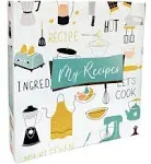 Better Kitchen Products Recipe Binder, Full Page 3 Ring Standard Binder Organizer Set (with 50 Page Protectors & 12 Category Divider Tabs) 11.5" x