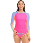 Body Glove Women's Standard Sleek Long Sleeve Rashguard with UPF 50