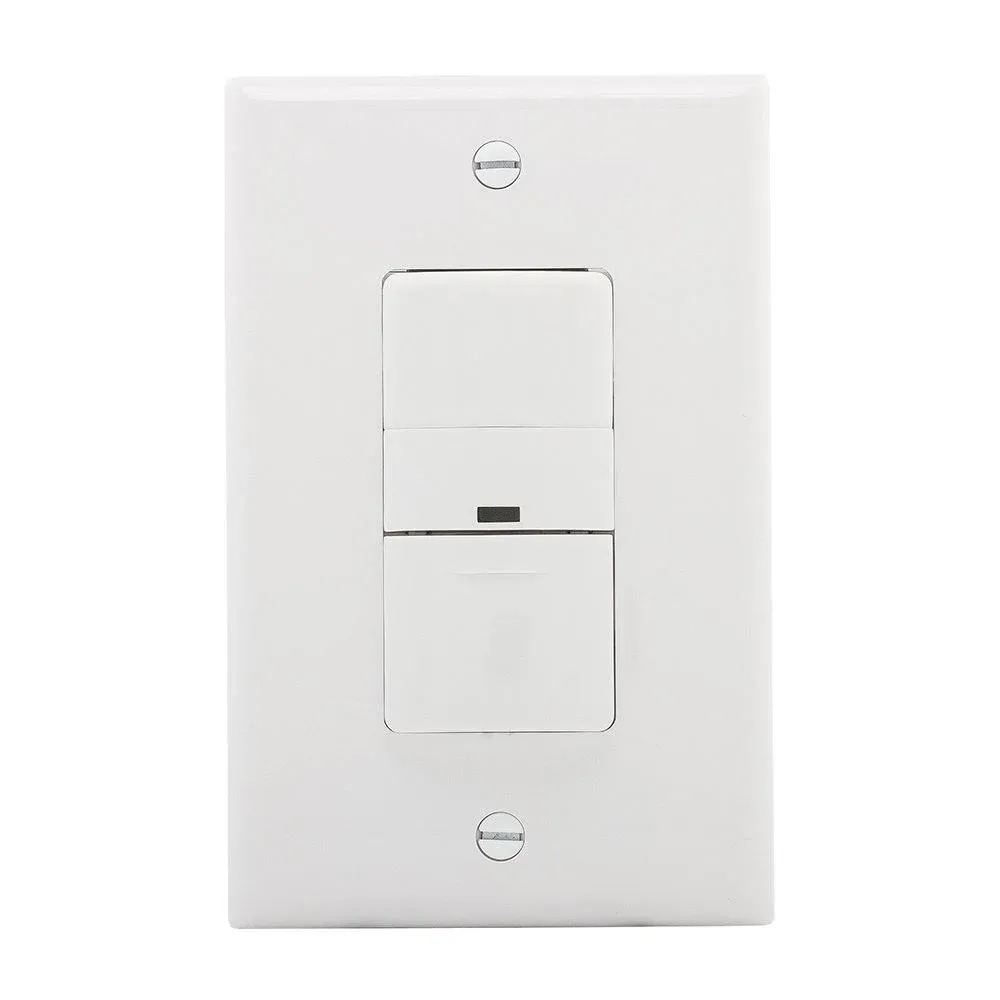 Cooper VS306U-W Vacancy Switch,Sp/3W,600W, Universal, White