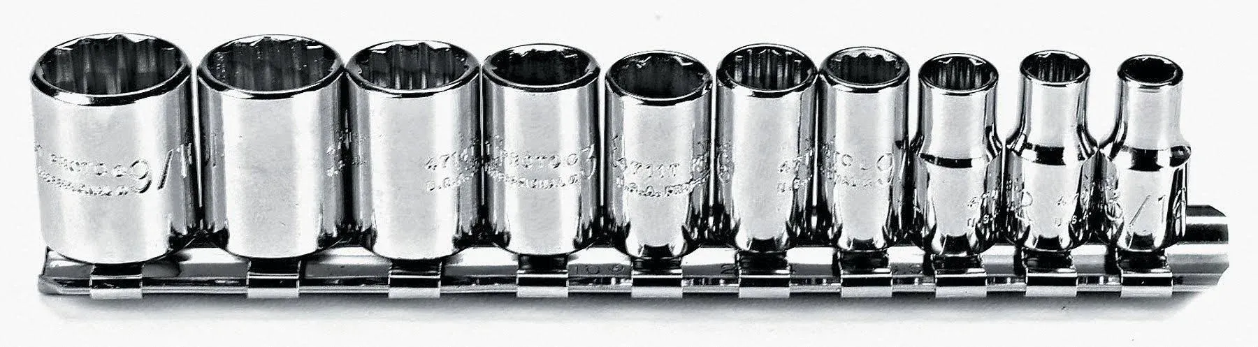 Proto J47104 1/4" Drive 10 Piece Socket Set