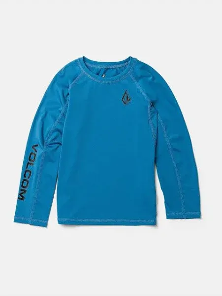 Volcom Boys' Lido Solid Lycra Long Sleeve Rashguard 50+ Uv Protection