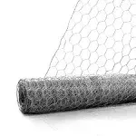 20GA Galvanized Hexagonal Poultry Netting Chicken Wire 72 inches x 50 feet x 1 inch Mesh