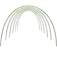 Garden Hoops for Raised beds Greenhouse Hoops for Garden Netting Hoop House kit Garden Hoops Row Cover Hoops for Garden Hoops and Netting Super Hoops Garden Tunnel Fiberglass 5.9ft (10 Pack)