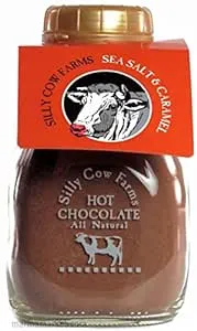 Sillycow Farms Hot Chocolate Sea Salt & Caramel Rich Chocolate Powder Delight Gluten Free Non Gmo Dairy Free Indulgence with Pure Sweet Caramel