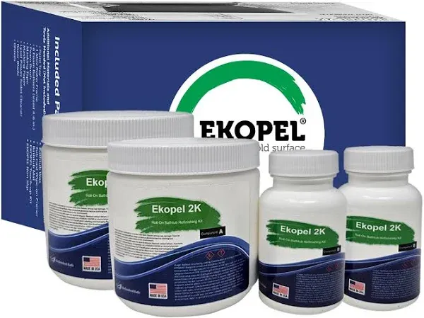 Refinished Bath Solutions Ekopel Roll On Bathtub Refinishing Kit