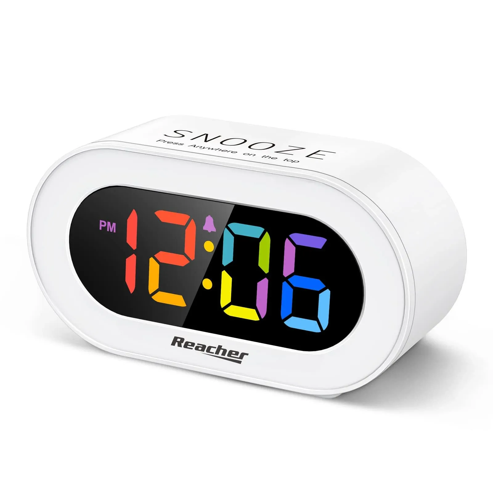 Reloj Despertador Digital LED Pequeno Funcion de Siesta Facil Operar Atenuador 