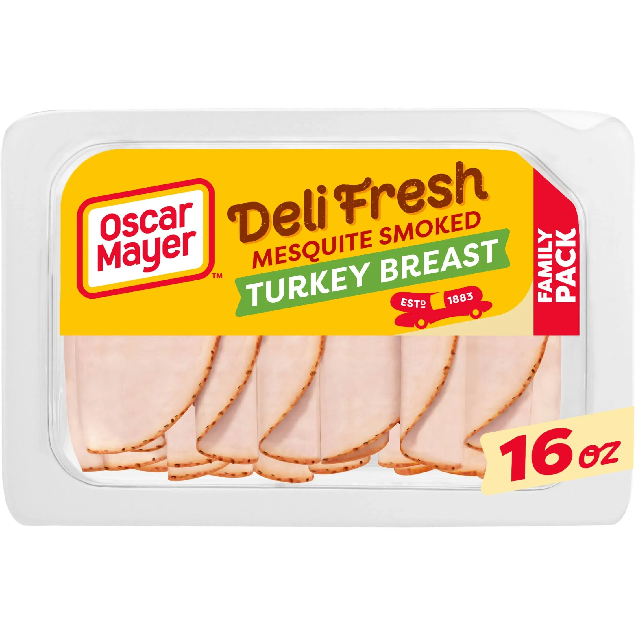 Oscar Mayer DeliFresh Turkey Breast, Mesquite Smoked, Family Size - 16 oz