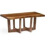 Alaterre Berkshire Live Edge Wood Coffee Table, Natural Brown