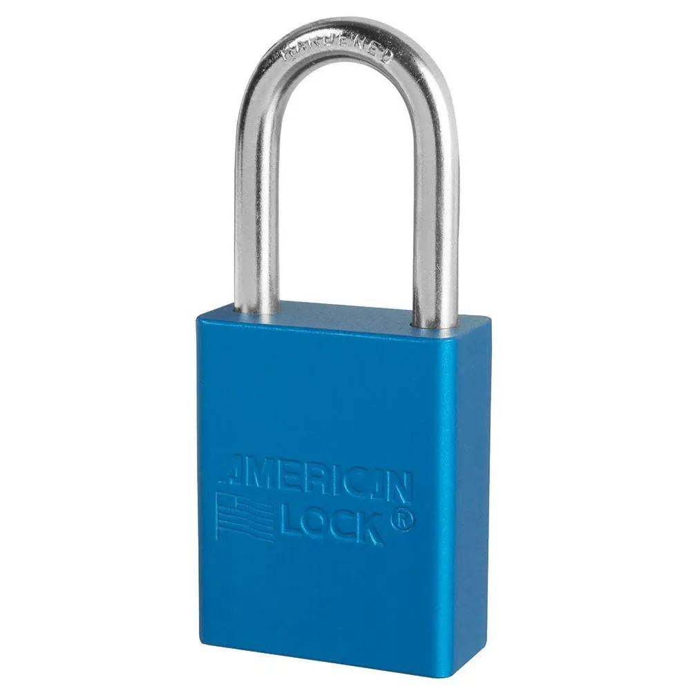 American Lock A1106KABLU Safety Lockout Padlock Blue Keyed Alike