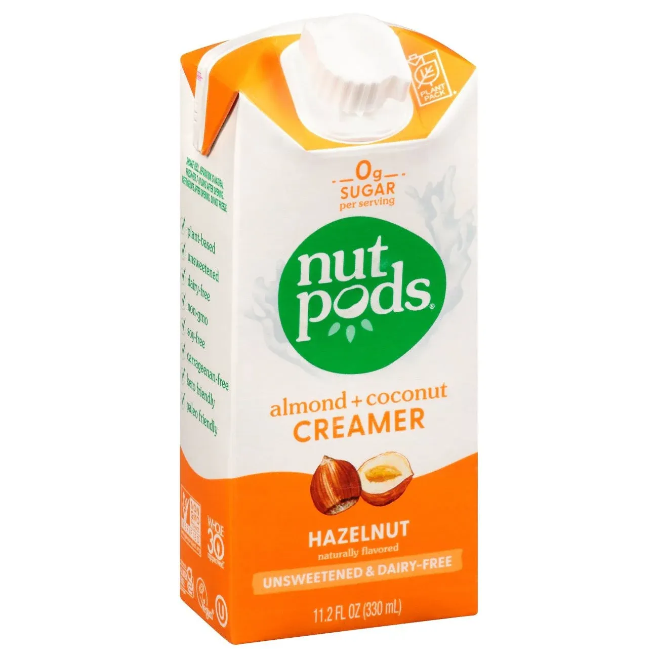 nutpods Creamer Dairy-Free Unsweetened Hazelnut - 11.2 fl. oz.