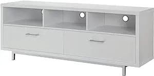 Casey 2-Drawer Rectangular Tv Console White