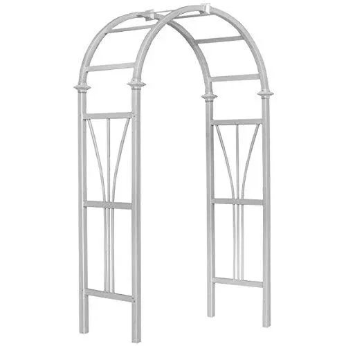 VITA DUBLIN Arbor Decorative Vinyl Garden Patio Wedding Arch Trellis w/WARRANTY