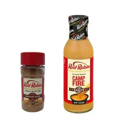 Red Robin Combo: Original Blend Signature Seasoning (4 Oz) and Camp Fire Sauce (