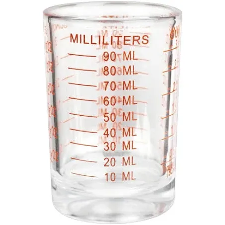 Glass Measuring Cup 3 Ounce/90ML Liquid Heavy High Espresso Glass Cup