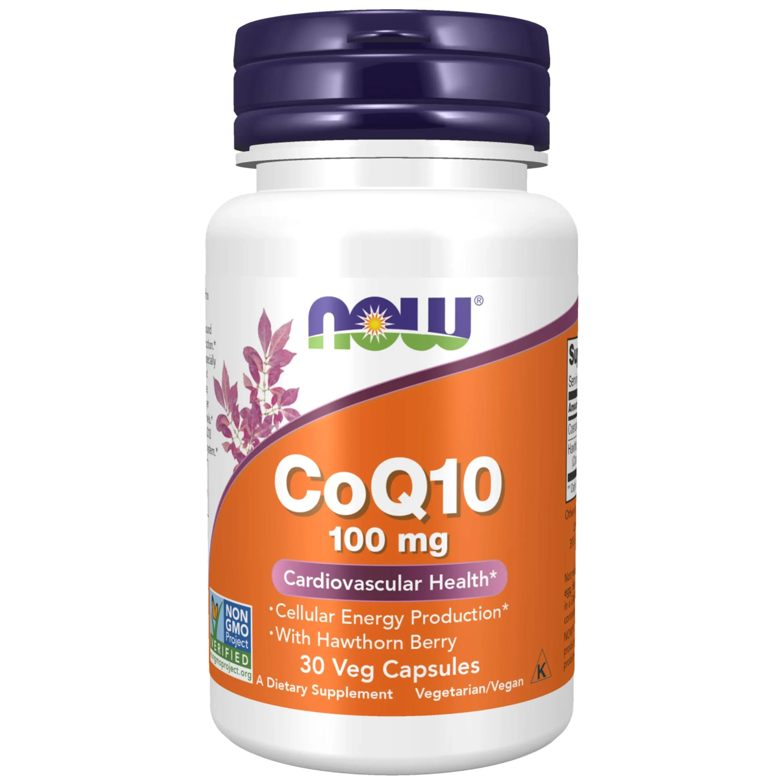 Now Foods, CoQ10, 100 mg, 30 Cápsulas Vegetarianas Hawthorn Berry