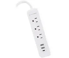 3 Ft Surge Protector Power Strip | 3 AC Outlets with 3 USB Charging A C Ports...