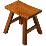 Wooden Step Stool 12 Inch for Kids Adults Plant Stand Curved Foot Stool